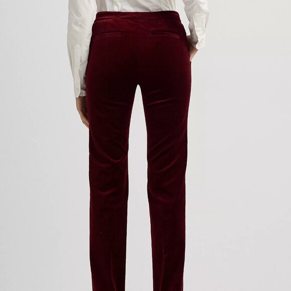 NWT Lauren Ralph Lauren Women's Plus Stretch Velvet Straight Leg Pants 16 W - Picture 3 of 5
